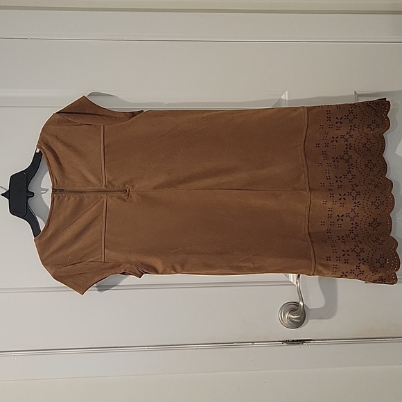 Faux suede mini dress. Great for Fall. Pair it with high boots. - Picture 5 of 5